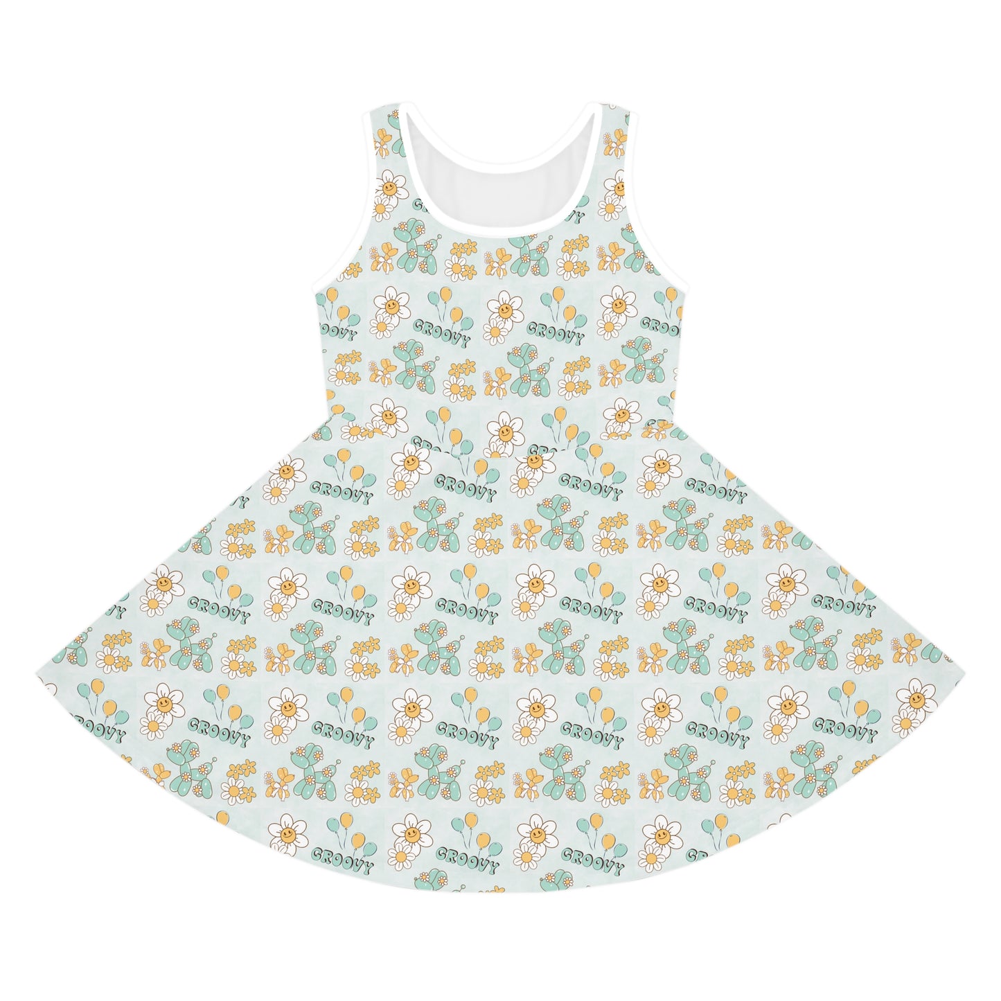 Flower Power- Girls Skater Dress
