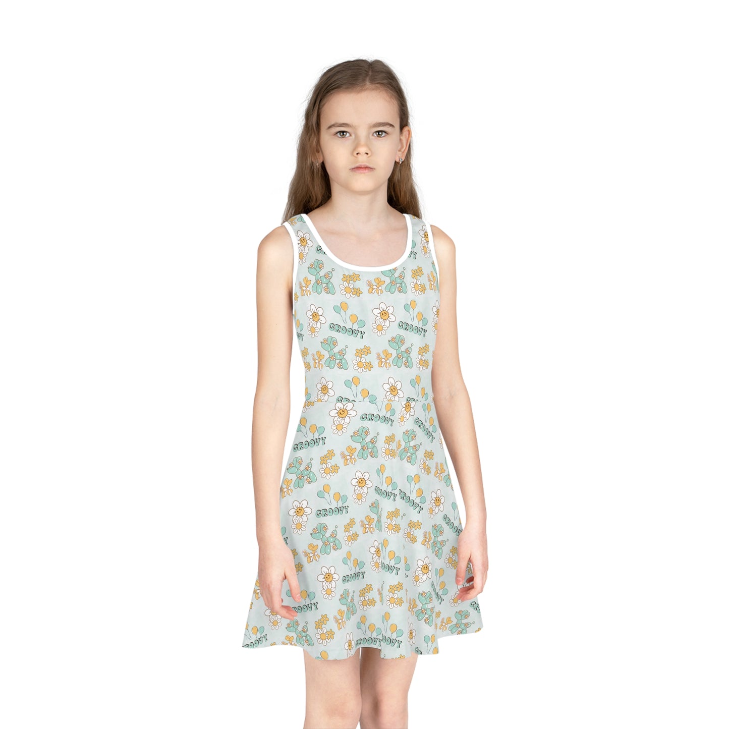 Flower Power- Girls Skater Dress