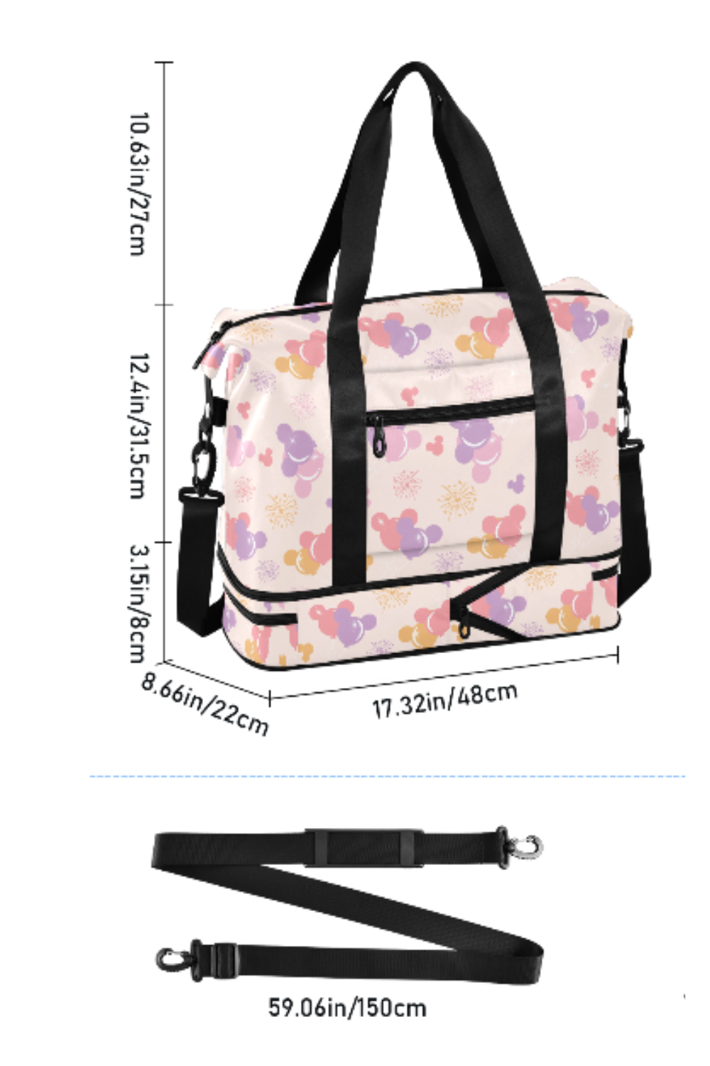 Ultimate Gym & Travel Duffel Bag with Shoe Compartment