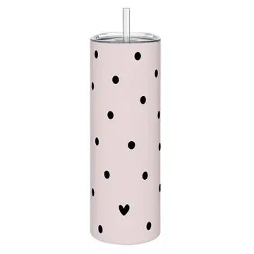 Hearts & Dots Tumbler – Light Pink (20 oz) - Valentine's Collection
