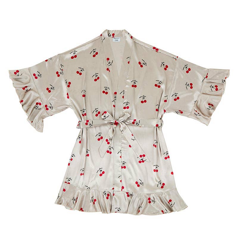 Mon Chéri Satin Short Robe - Valentine's Collection